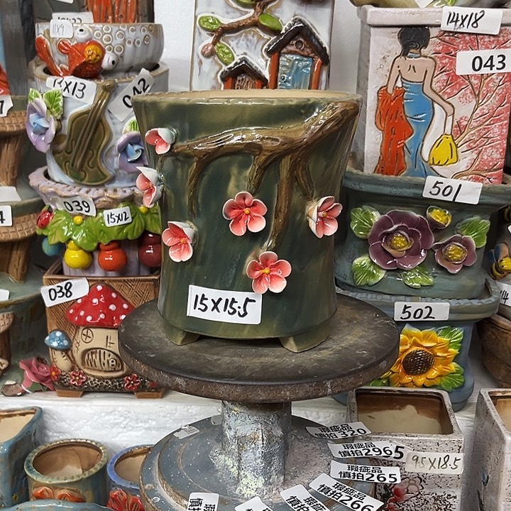 粗陶材质多肉花盆