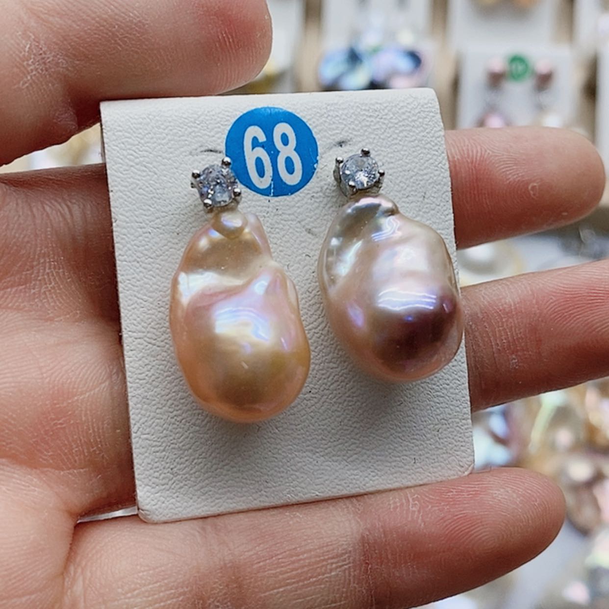 【闪购商品】淡水珍珠耳饰银S925镶嵌