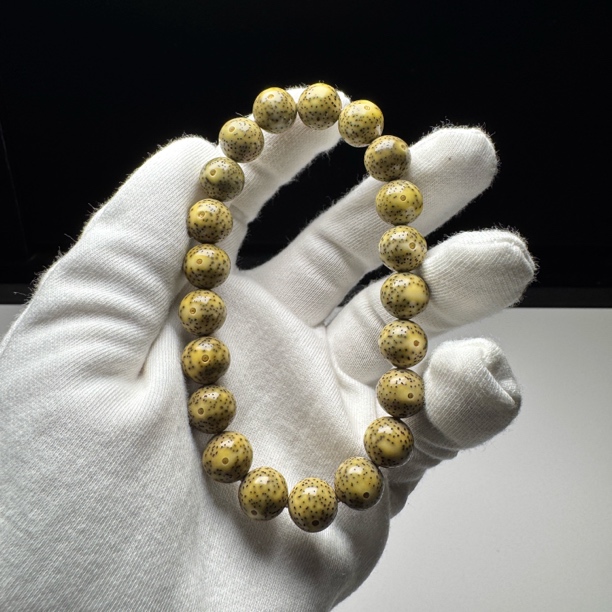 星月菩提石玉料11mm圆珠单圈手串一物一图