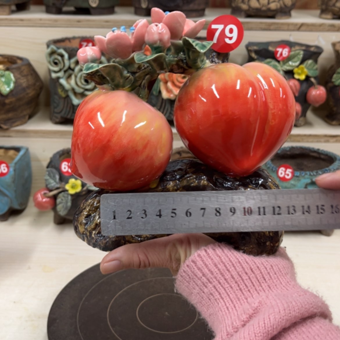 【闪购商品】紫砂花盆79号桃子摆件！！！！