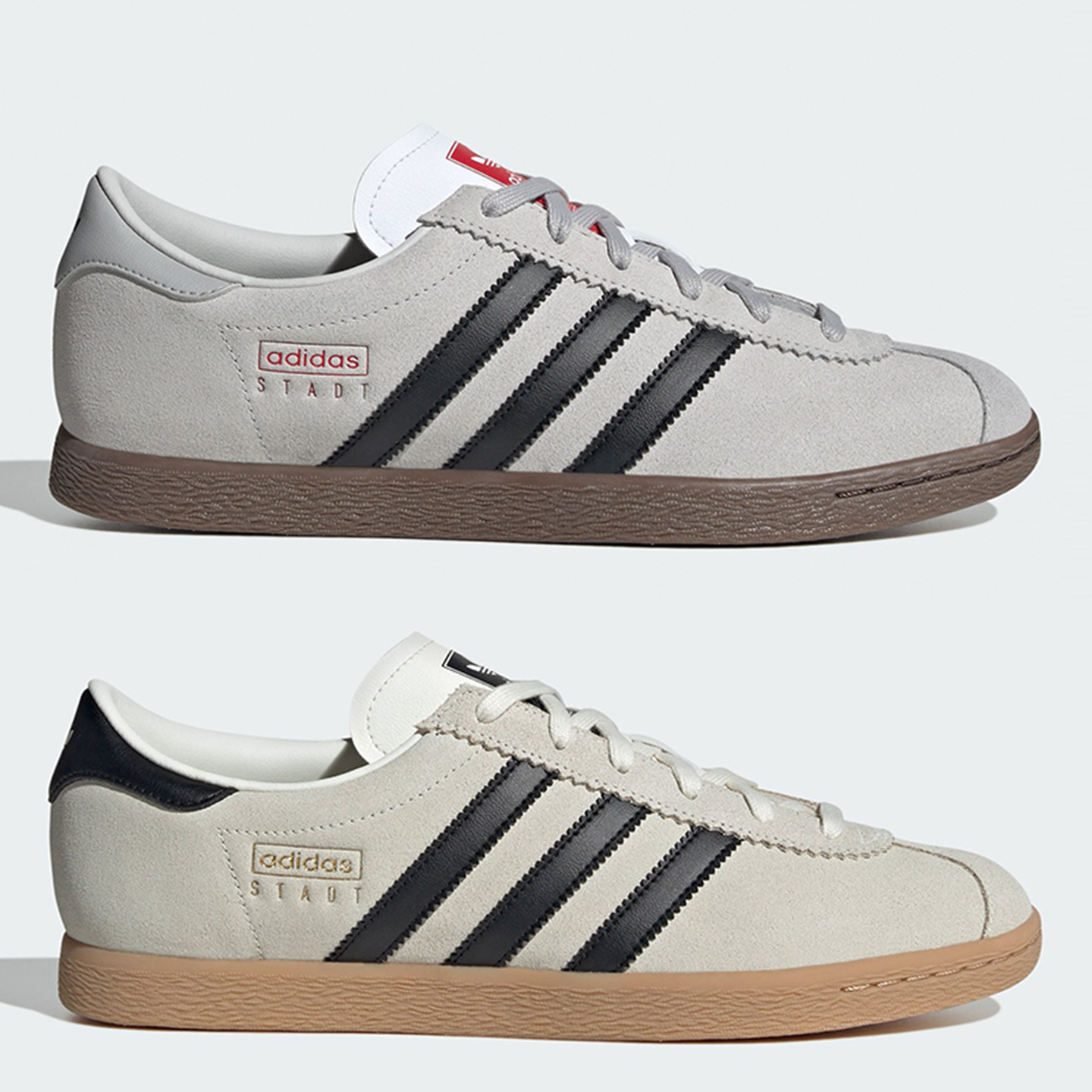 阿迪达斯STADT男女经典薄底耐磨舒适运动休闲板鞋JR6343 JR6342