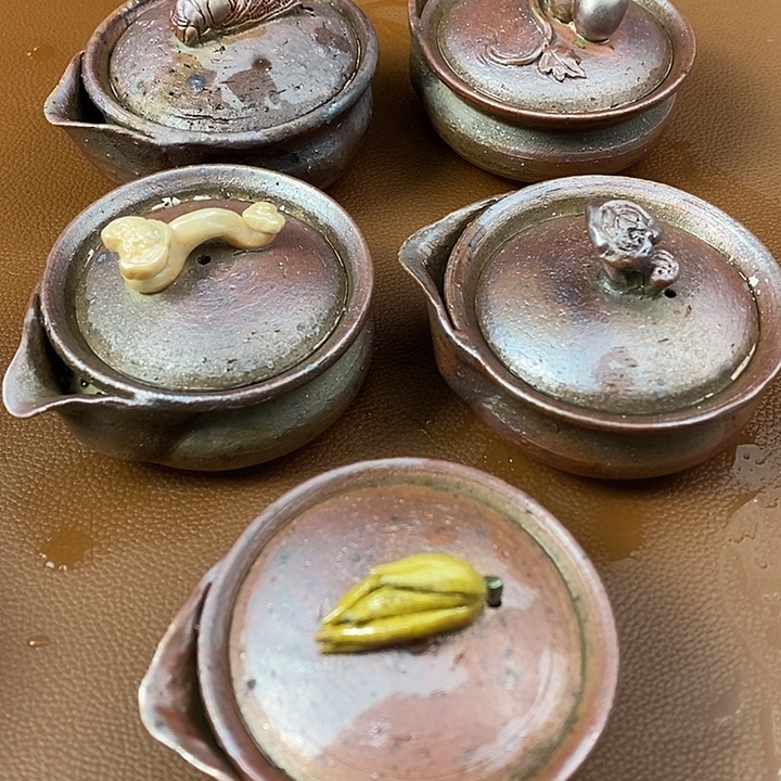 黑***亮手工粗陶、柴烧茶器