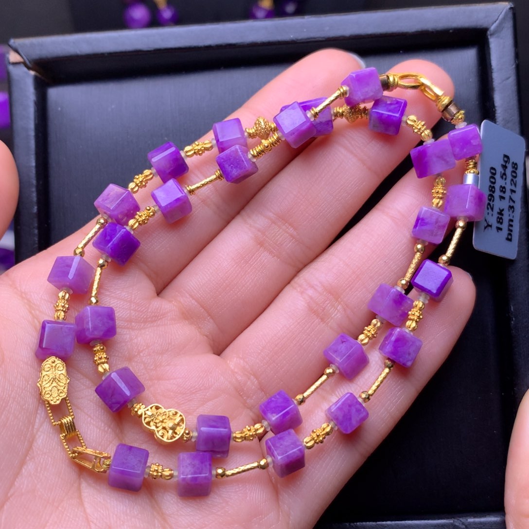 苏纪石（舒俱来）18K金镶嵌项链