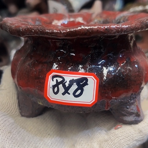 红陶粗陶花盆手工