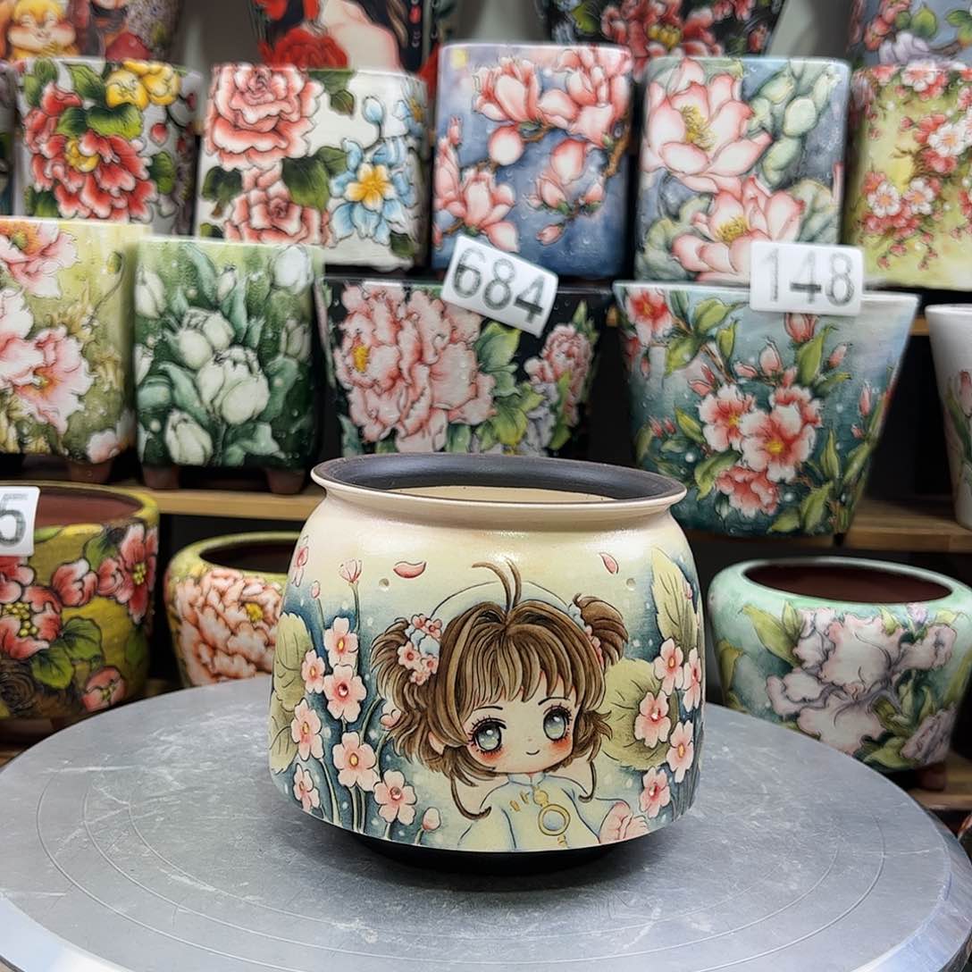 景德镇陶瓷花盆景德镇陶瓷花盆