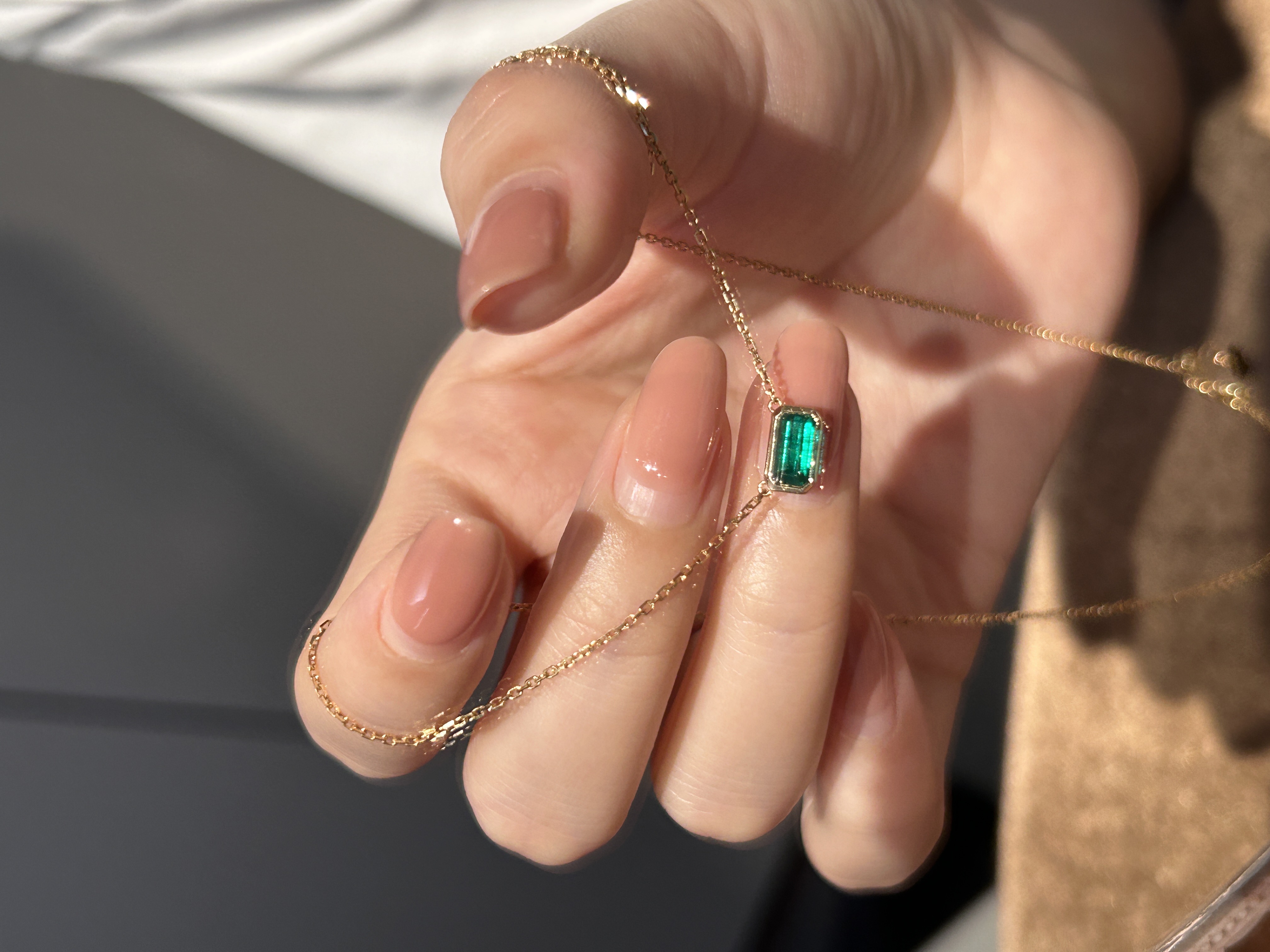 18K金 祖母绿项链 239823