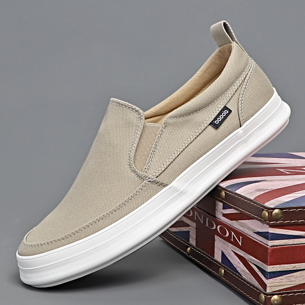 夏季运动懒人一脚蹬休闲鞋轻便潮流帆布鞋舒适男鞋25017