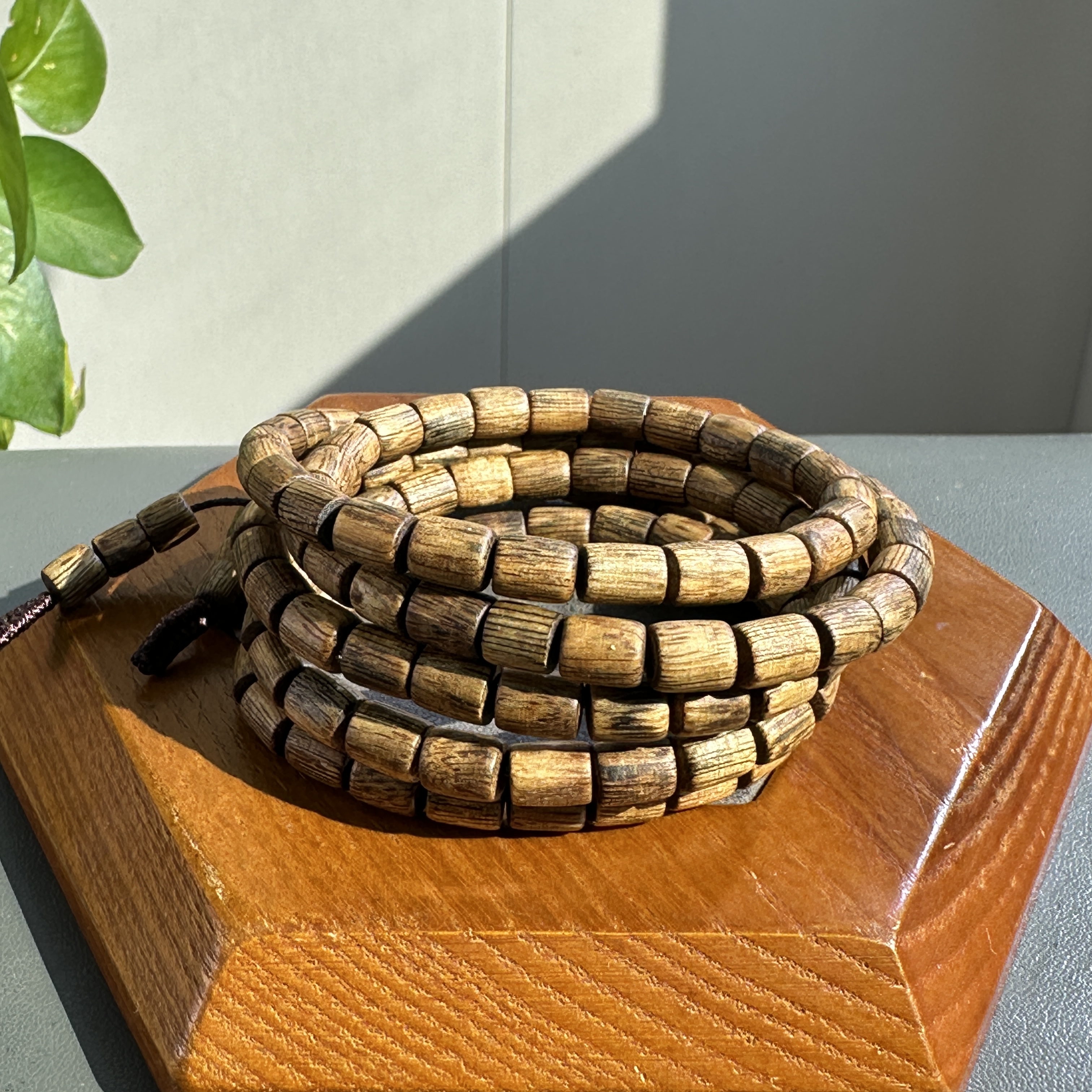 ZYCX-5456 海南棋楠竹节多圈手串14.4g 约：6*5mm*119颗