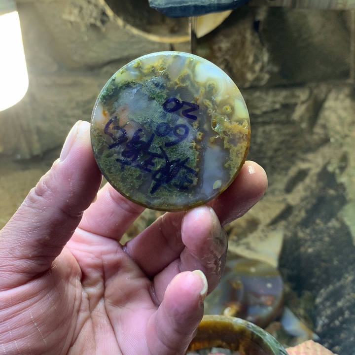 玻***心定制玛瑙天然玛瑙牌子加扣