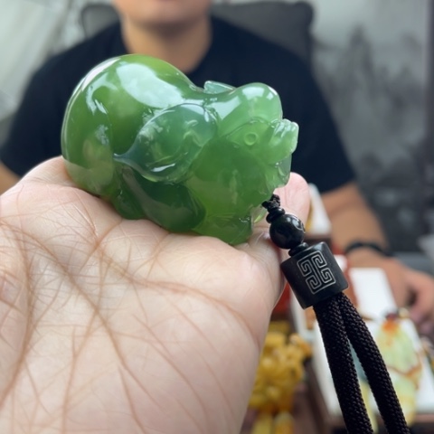 岫玉手把件未镶嵌手把