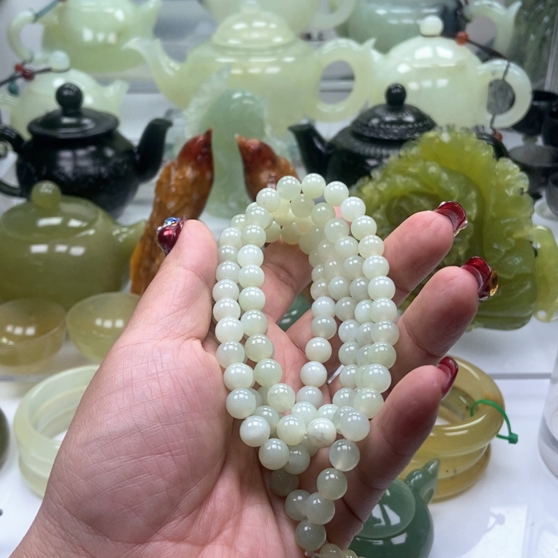蛇纹石玉手链未镶嵌