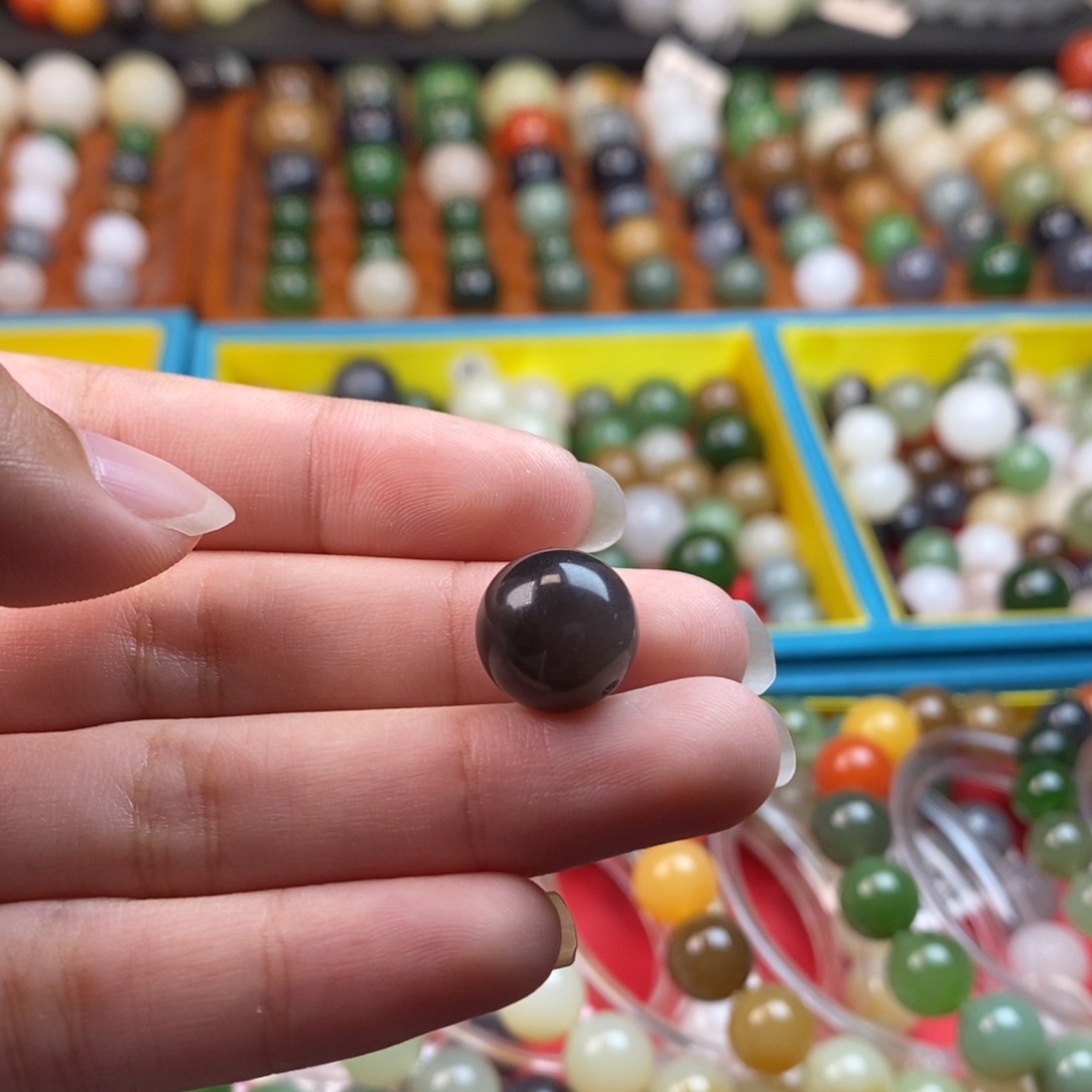 未镶嵌和田玉珠宝奇石福利葡萄紫单珠z12（有棉