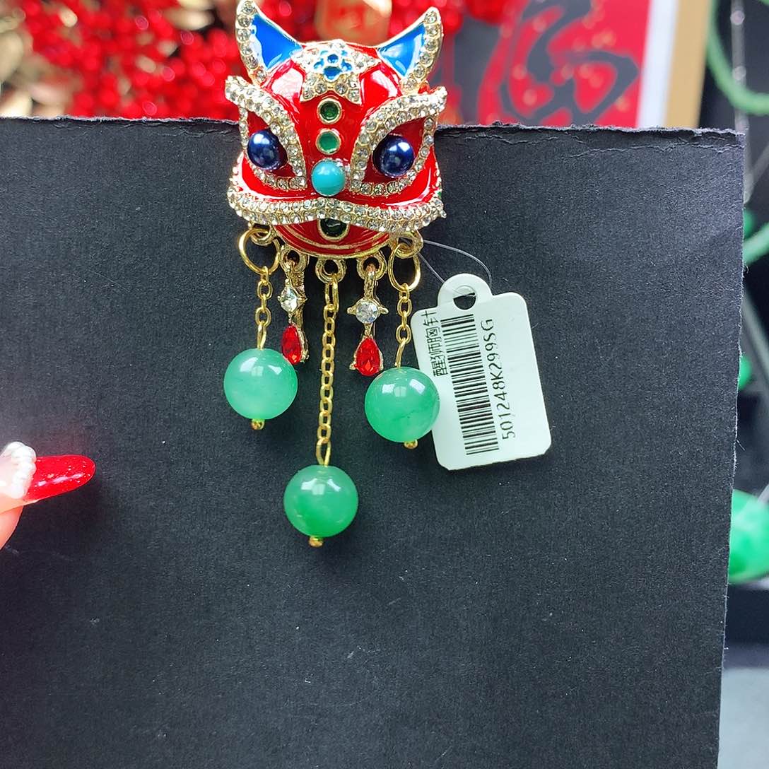 石英质玉胸针合金