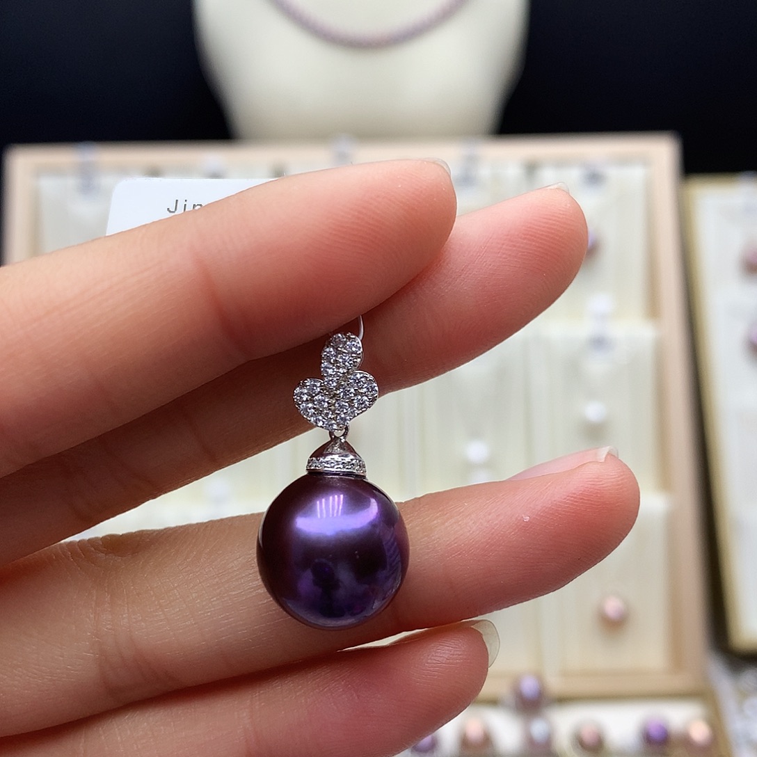 喵***人银S925镶嵌颈饰淡水珍珠