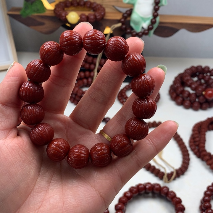 猴头核桃吊坠凤羽15+