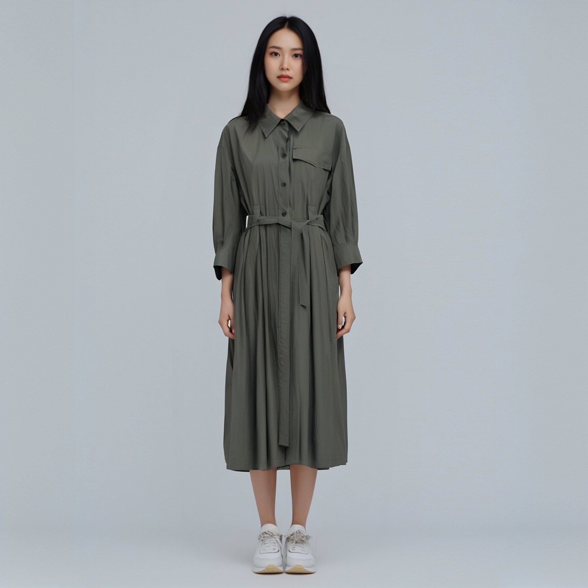 闪闪兒 O**N连衣裙夏款女时尚百搭宽松4013