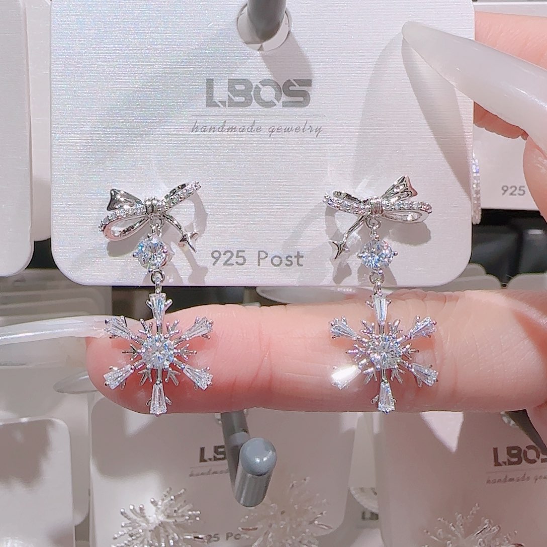 锆石铜合金925银耳环