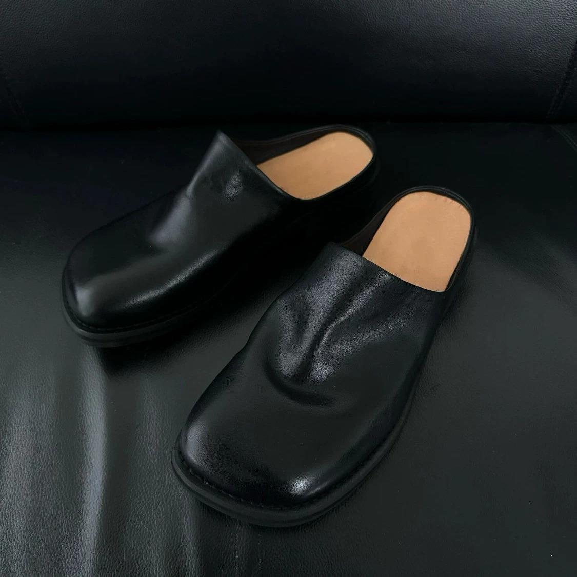 通勤勃肯拖鞋男女时尚包头皮凉拖鞋休闲大头增高德比鞋情侣半拖鞋