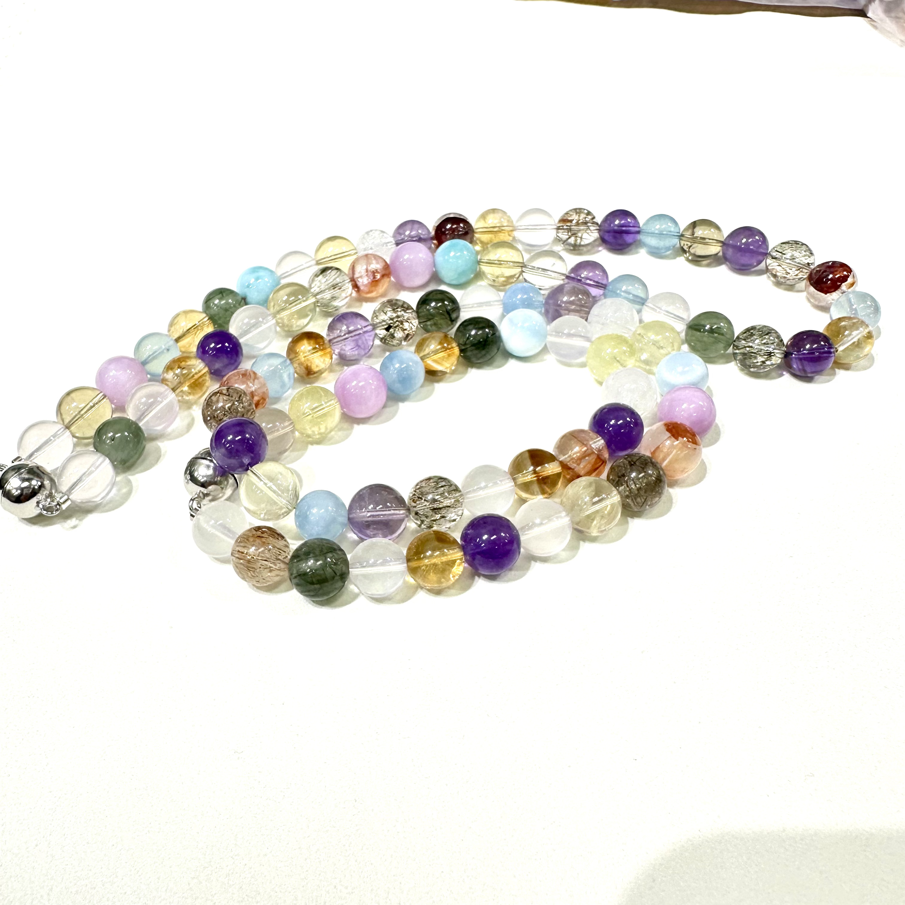 【小宝晶选】天然原创水晶项链 约9-10mm 多样性发一件 557XBLS