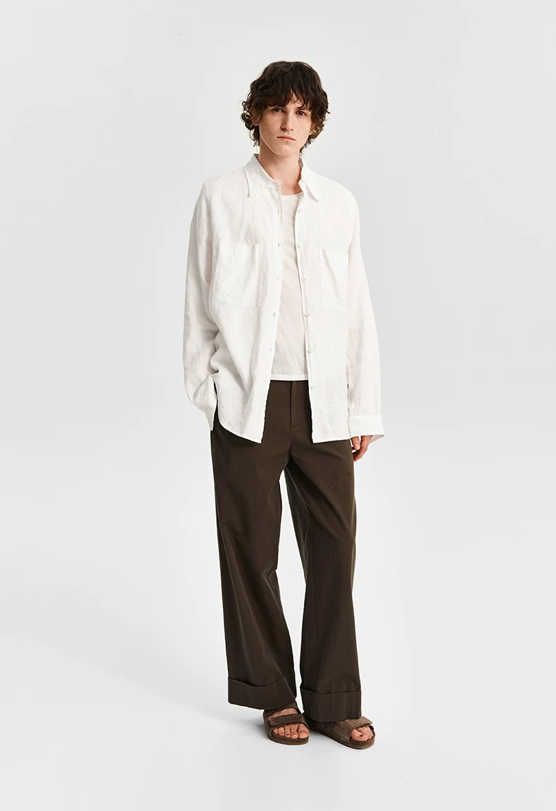 yearly plan2025年春季新款舒适质感简约长袖衬衫通勤气质上衣女