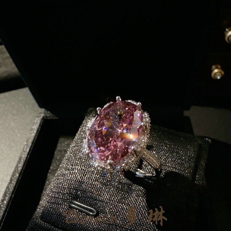 铜合金戒指 干枯玫瑰色椭圆戒指MK057