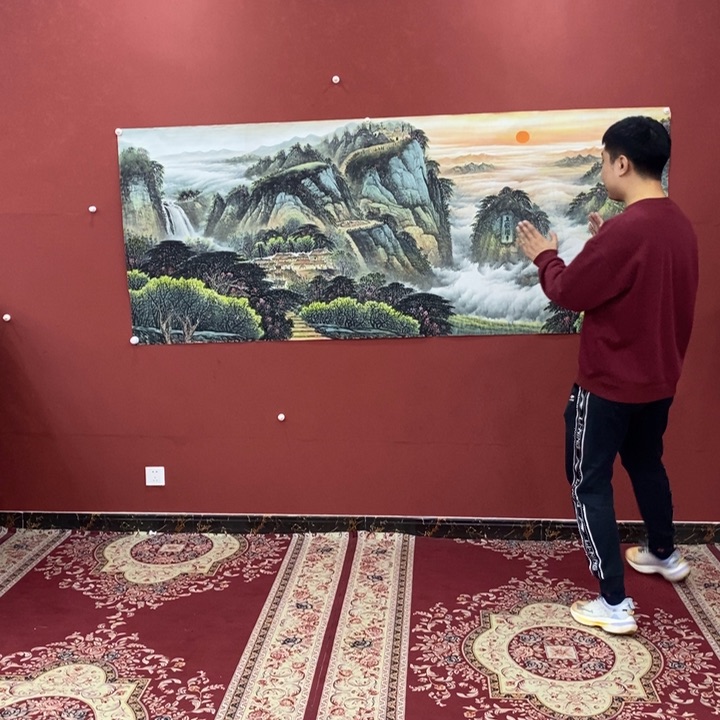书法豆树隶五岳独尊国画
