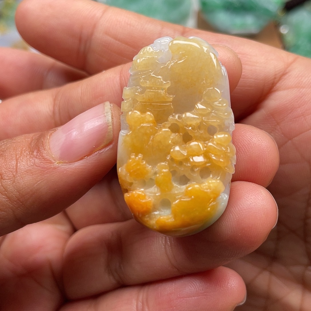 颈饰未镶嵌翡翠翡玉缘翡翠