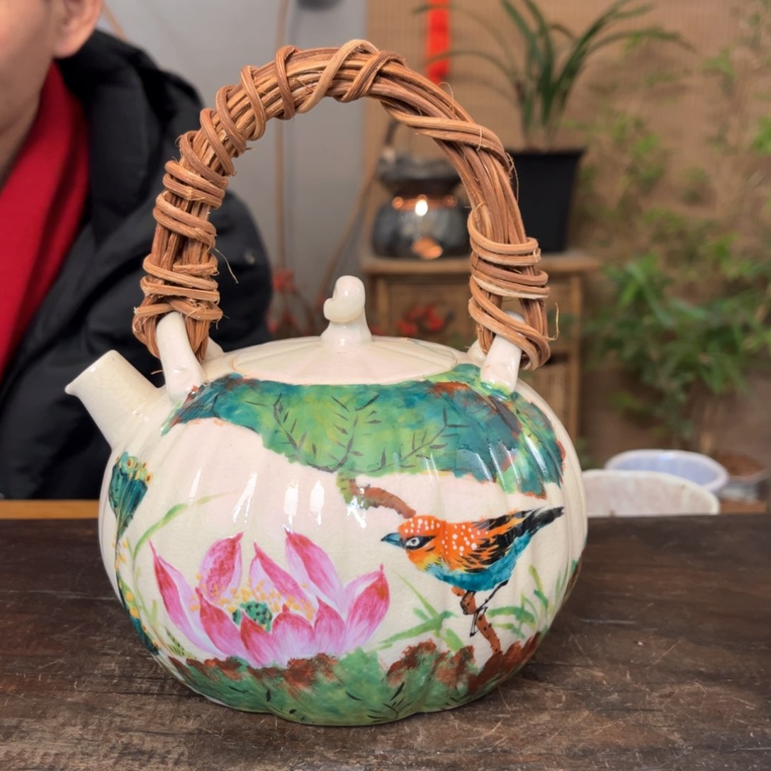 杯景德镇柴烧手绘杯