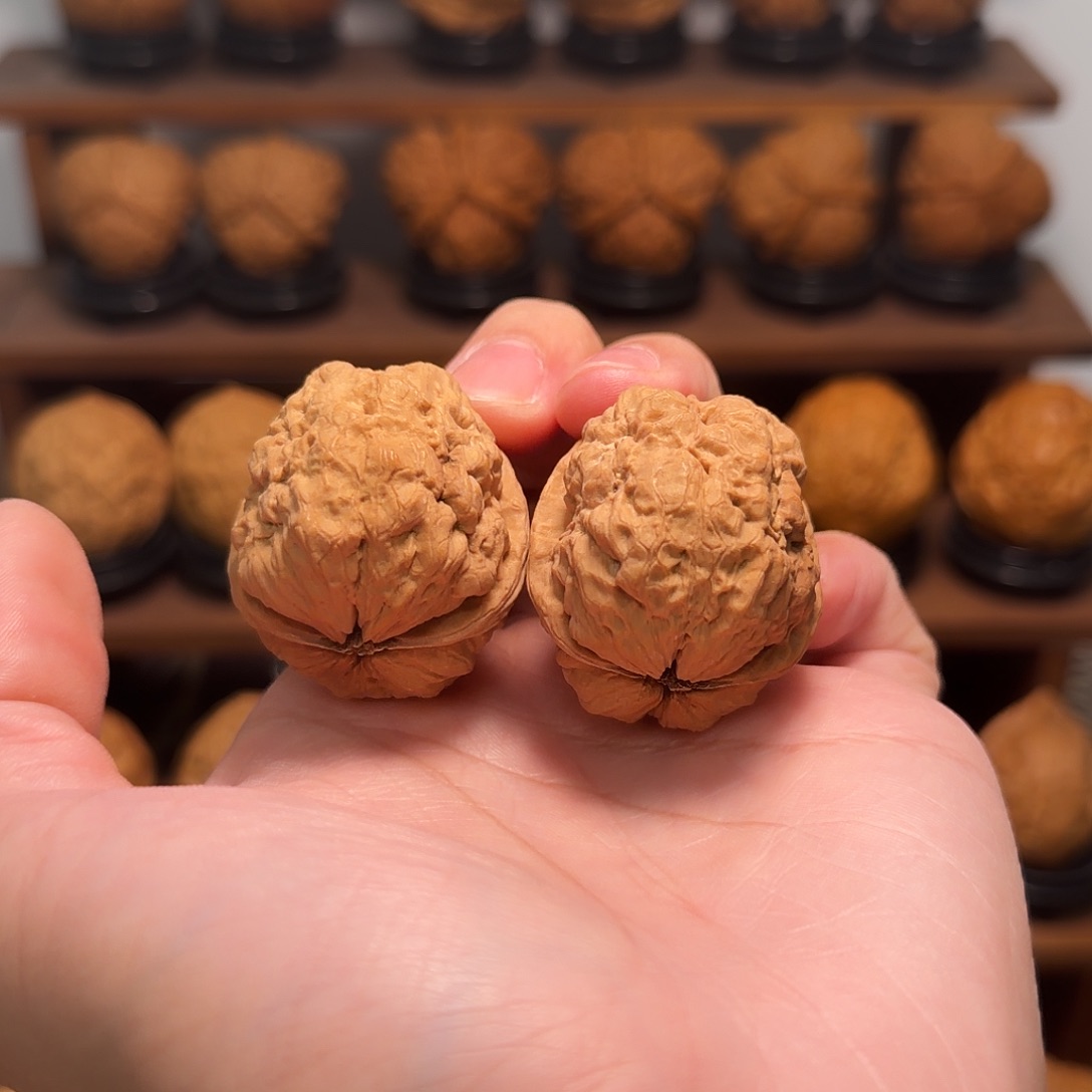 橘***月把件文玩核桃山羊龙脊