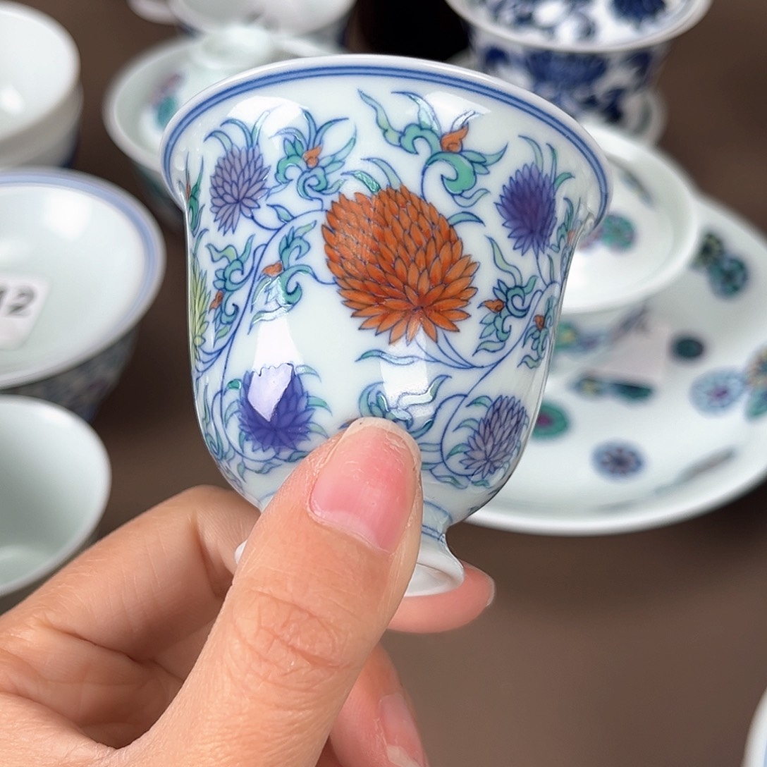 景德镇微瑕手工手绘茶具317