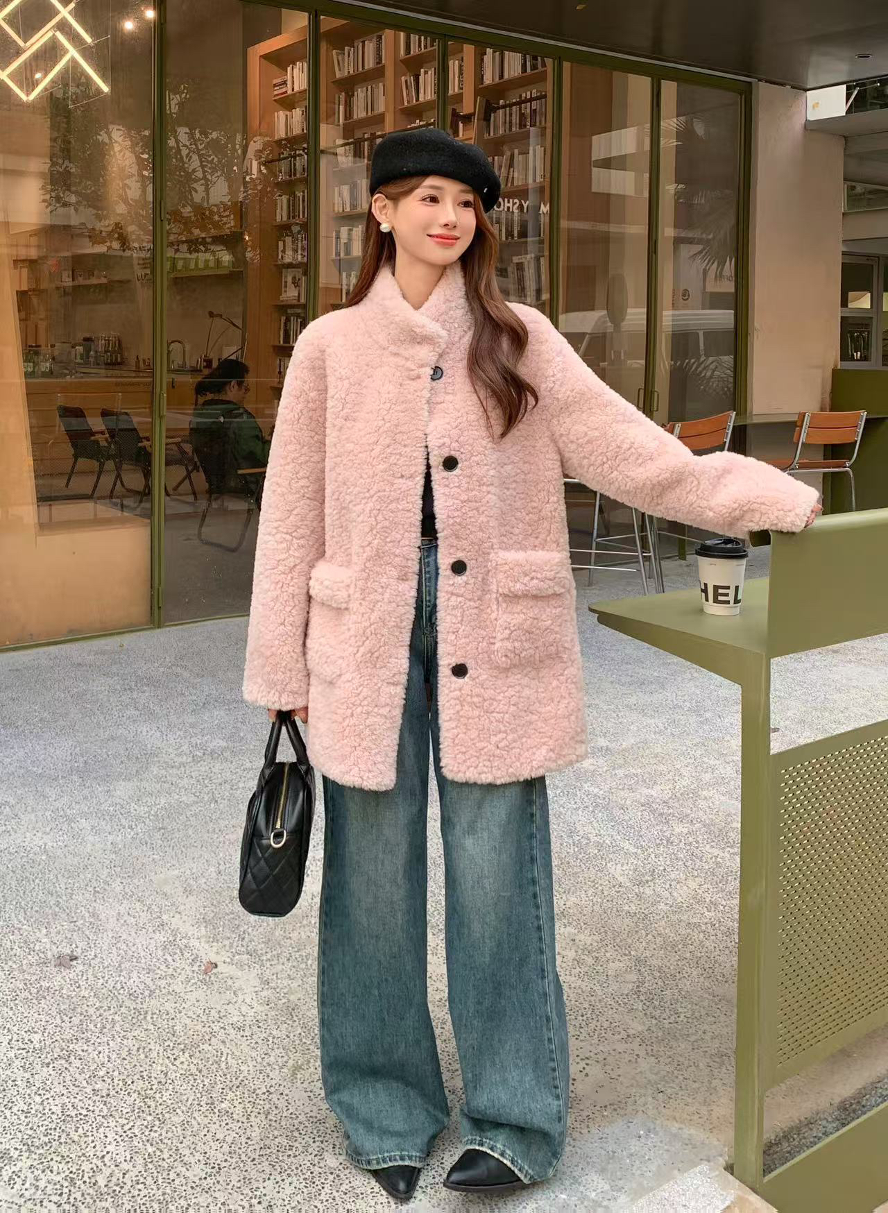 邹先森092-30杭州高品质皮毛一体外套加厚韩版宽松