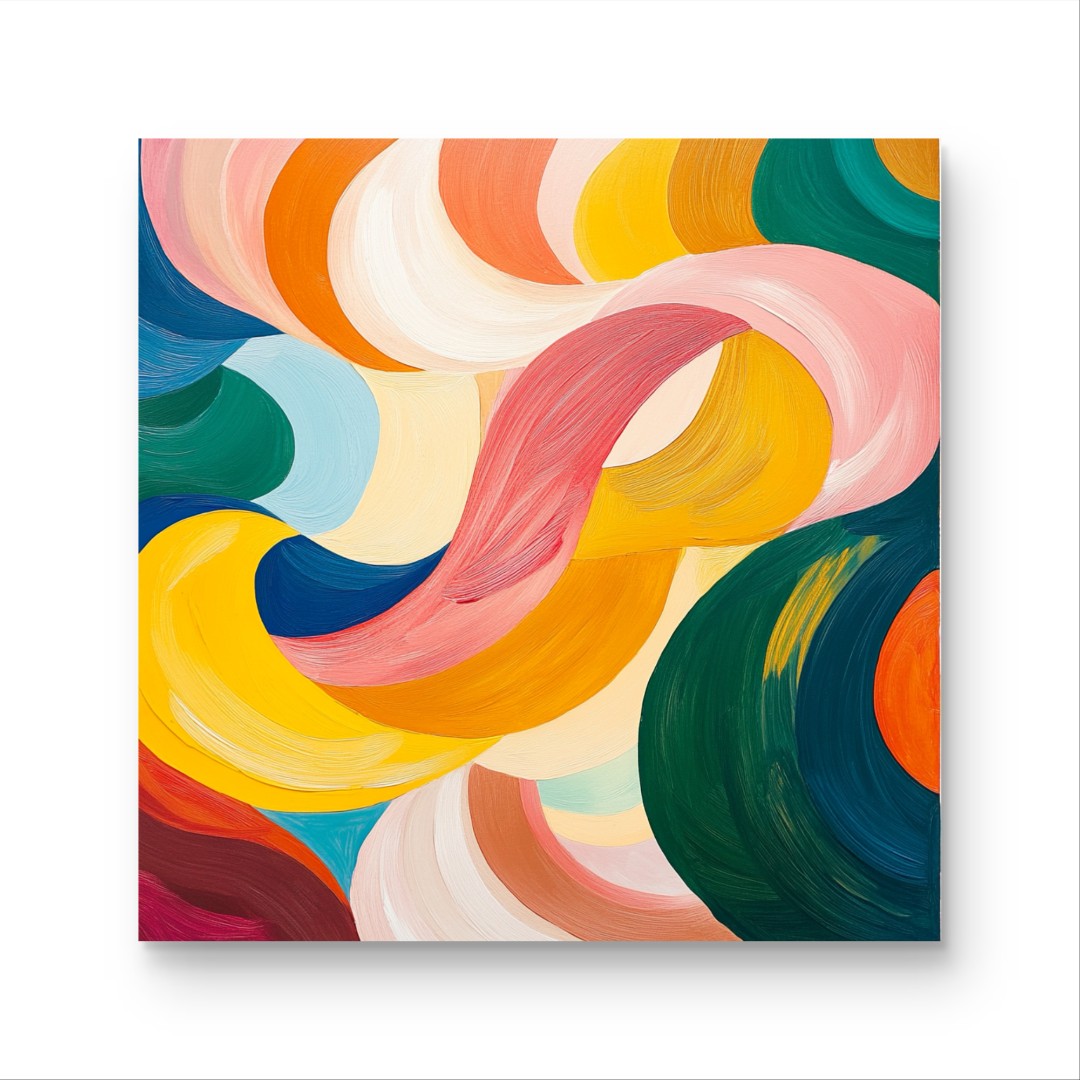 《彩浪》原创手绘画/50x50cm/创意系列CY-13