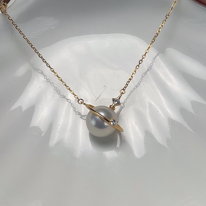 淡水珍珠颈饰银S925镶嵌