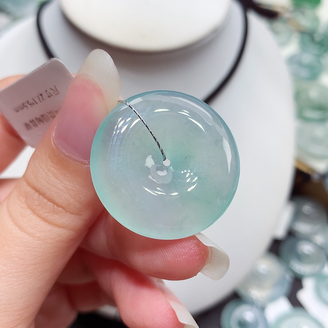 翡翠未镶嵌胸饰翡翠107，27.1/5.5