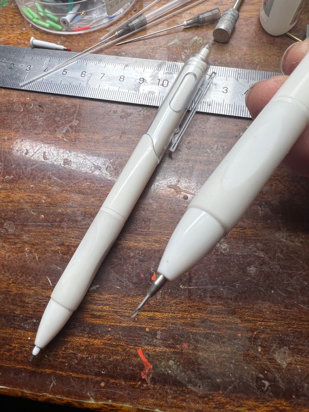 红虫笔 扎虫笔 红虫上饵器 圆珠笔改装红虫上饵器