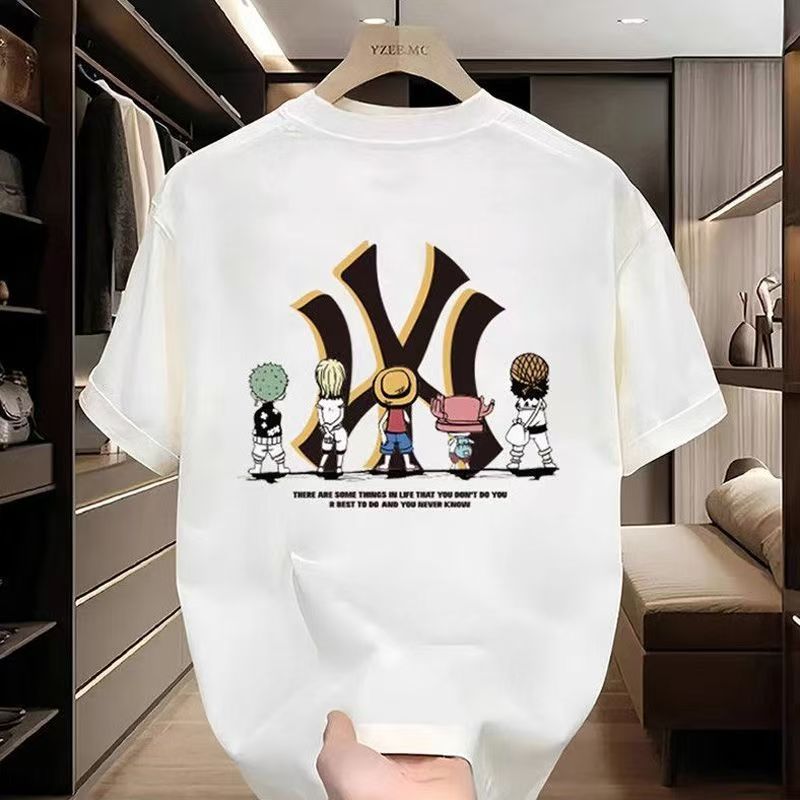 【一折粉丝福利】潮牌男女同款圆领短袖夏季韩版男士夏季卡通宽松