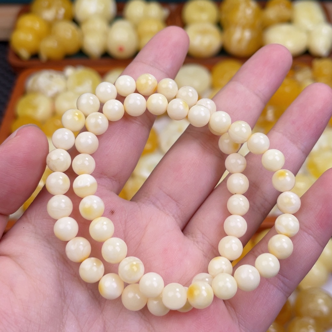 蜜蜡毛衣链未镶嵌蜜蜡