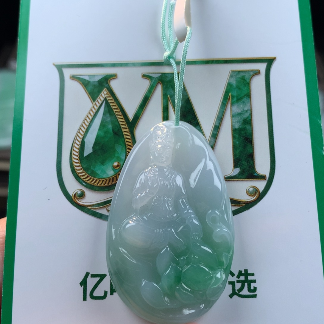 翡翠未镶嵌颈饰莲花观音168102