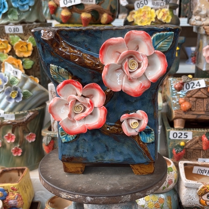 紫砂花盆粗陶材质多肉花盆