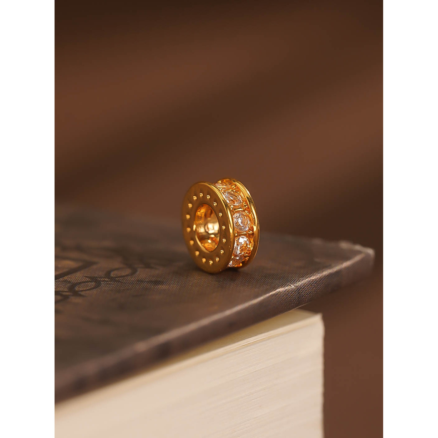 18k金满镶跑环（小）配件 6mm【QL06476】