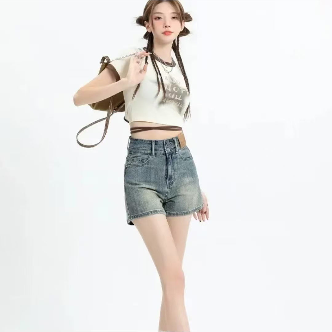 牛仔短裤 短裙 新款【路 遥 知 马 力 方 见 人 心】百搭设计感时尚