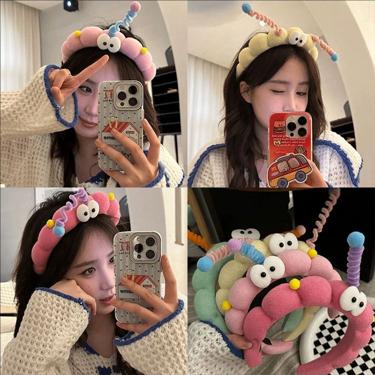 扭扭棒大眼仔发箍女趣味搞怪头箍海绵洗脸/ls