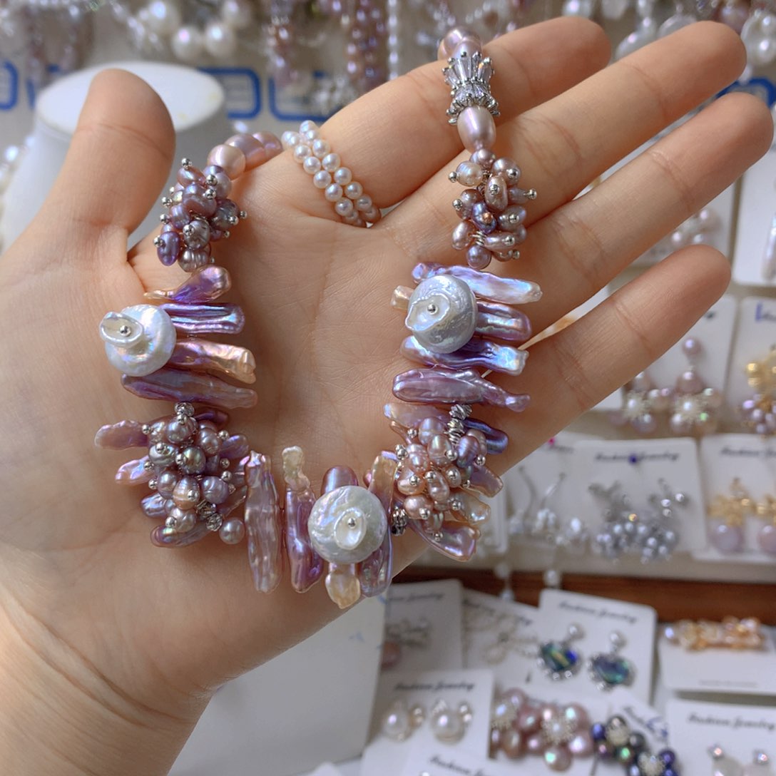 银S925镶嵌淡水珍珠耳饰