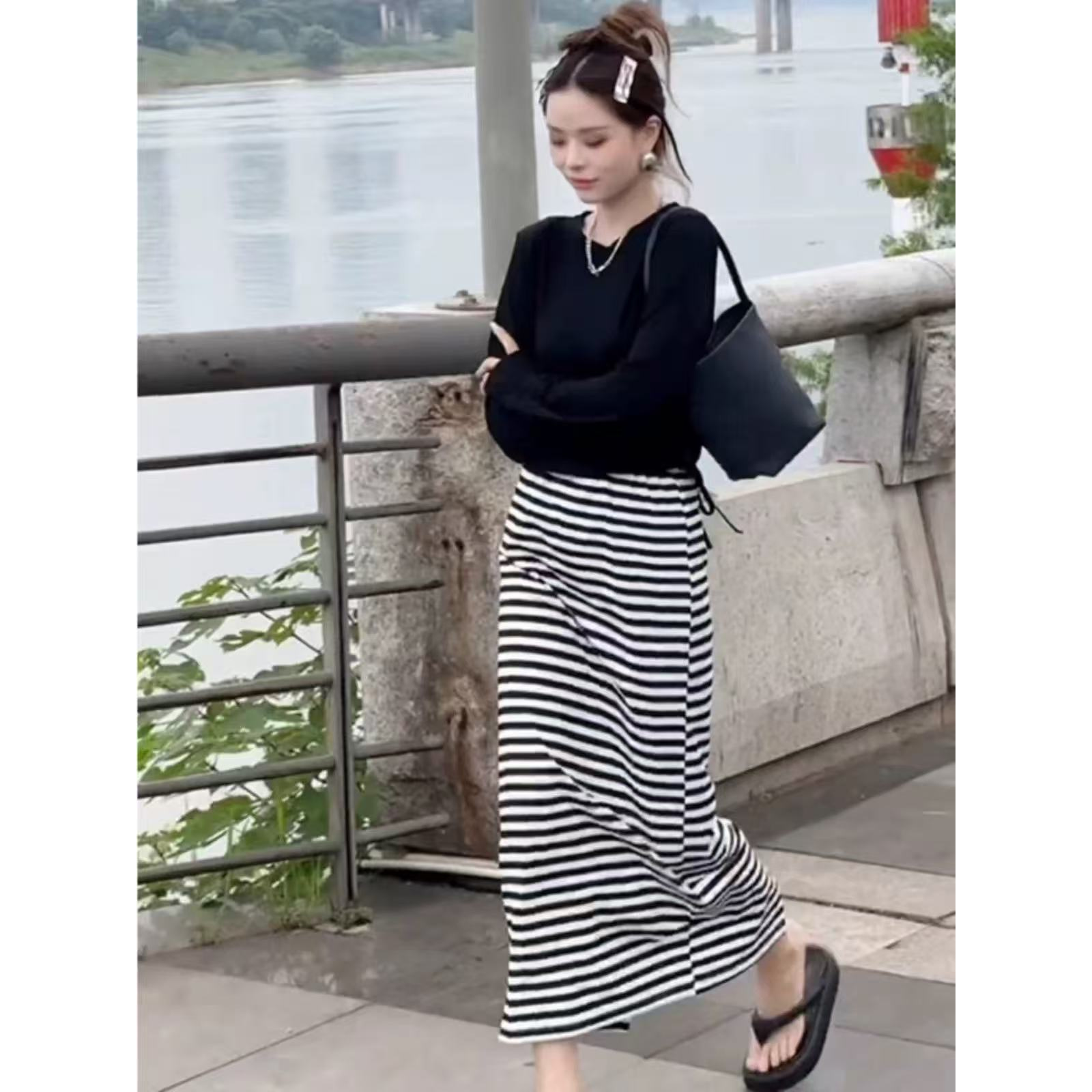 0619 气质西装假两件连衣裙a8-3（微微染色，不影响穿着，介意勿拍）