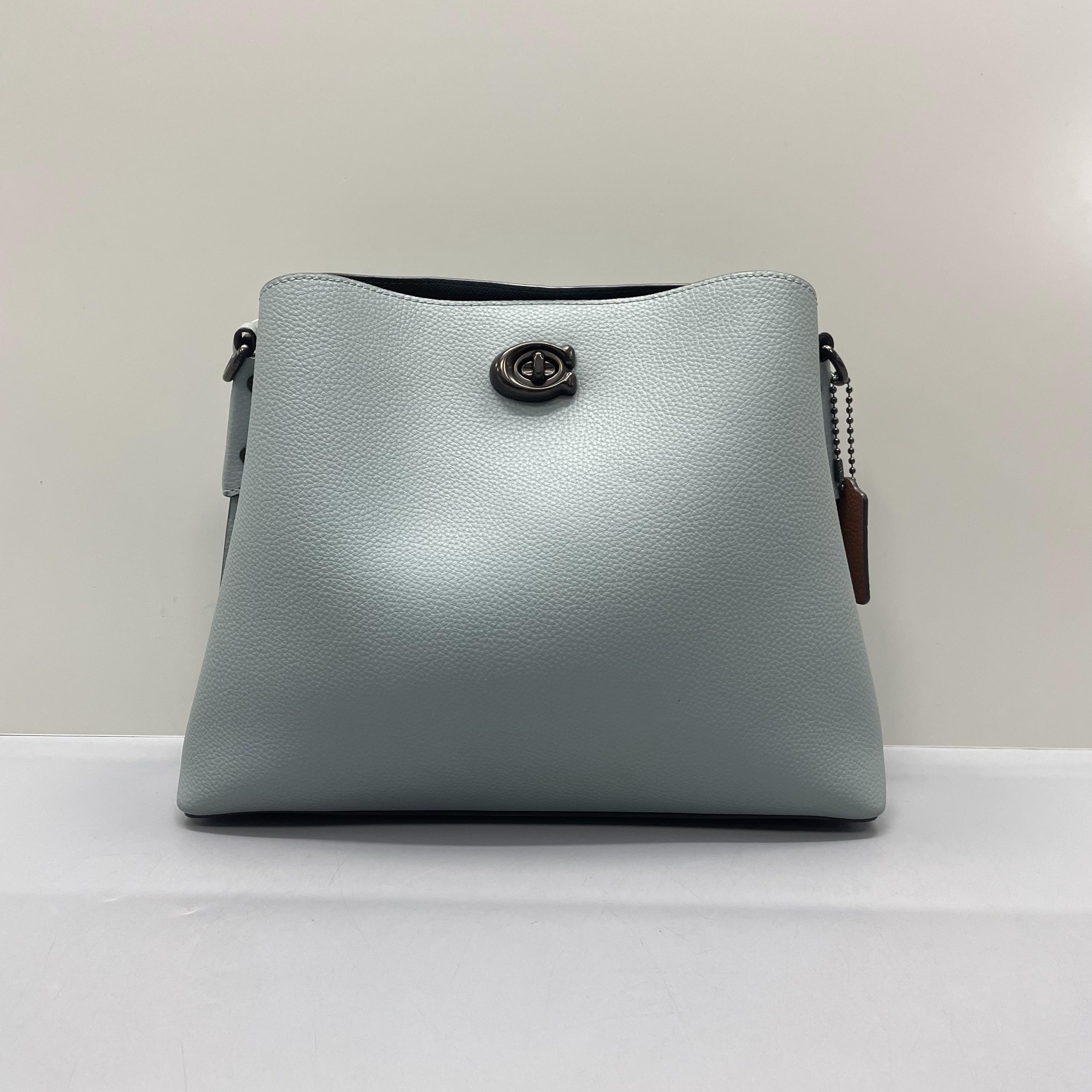 95新 COACH/蔻驰 小林/willow水蓝色水桶包30*23*11cmSA041805