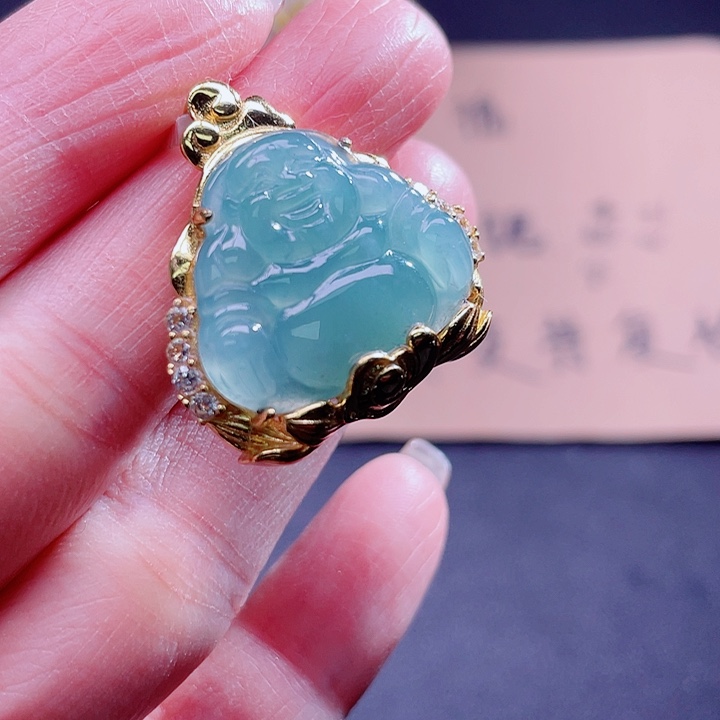 翡翠吊坠(不含链)银S925镶嵌