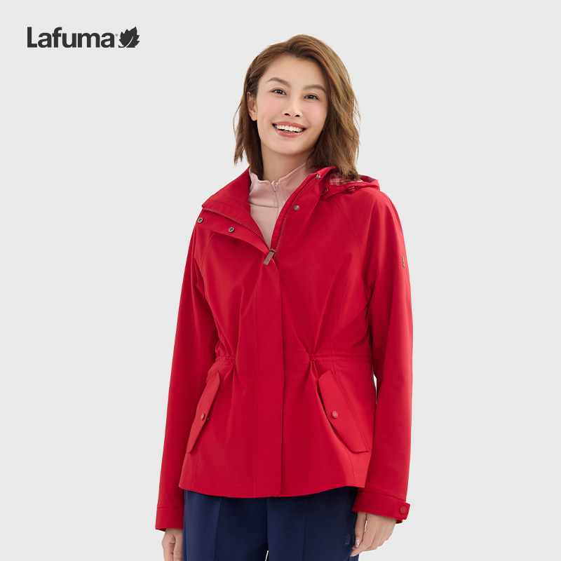 LAFUMA乐飞叶户外25春季防风防水冲锋衣女可拆卸帽夹克LFJA5AS16