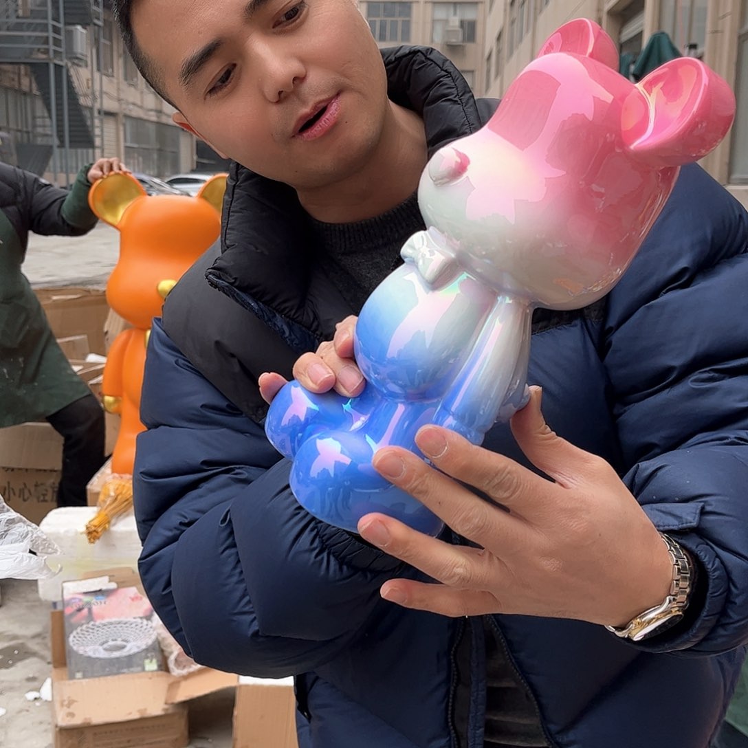 树脂微瑕熊摆件的摆件