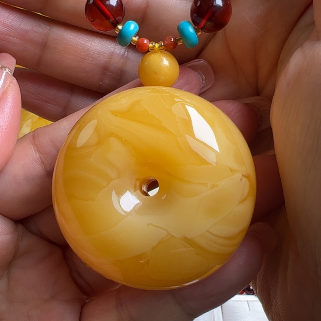 蜜蜡毛衣链未镶嵌无优化