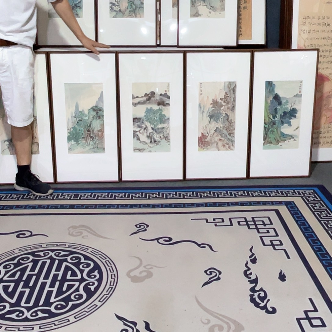 国画手绘画作品带框80/40